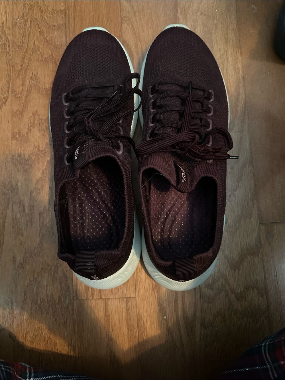 Aetrex Jocelyn Washable Knit Arch Support Sneakers - Burgundy - Size 11